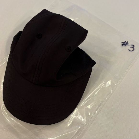 PUMA Black Performance Baseball Cap Adjustable Strapback Monochrome - Picture 8 of 8